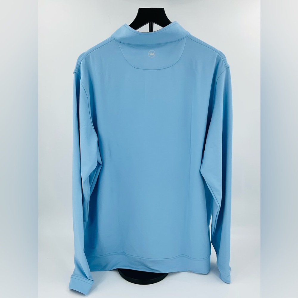 LAST ONE! Peter Millar Powder Blue Ole Miss SIP Quarter-Zip - XL - NWT - Picture 3 of 7